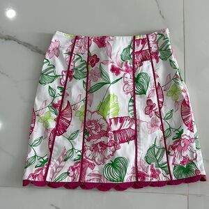 Island Republic Knee Length Floral Pink/White Print Skirt Sz 2